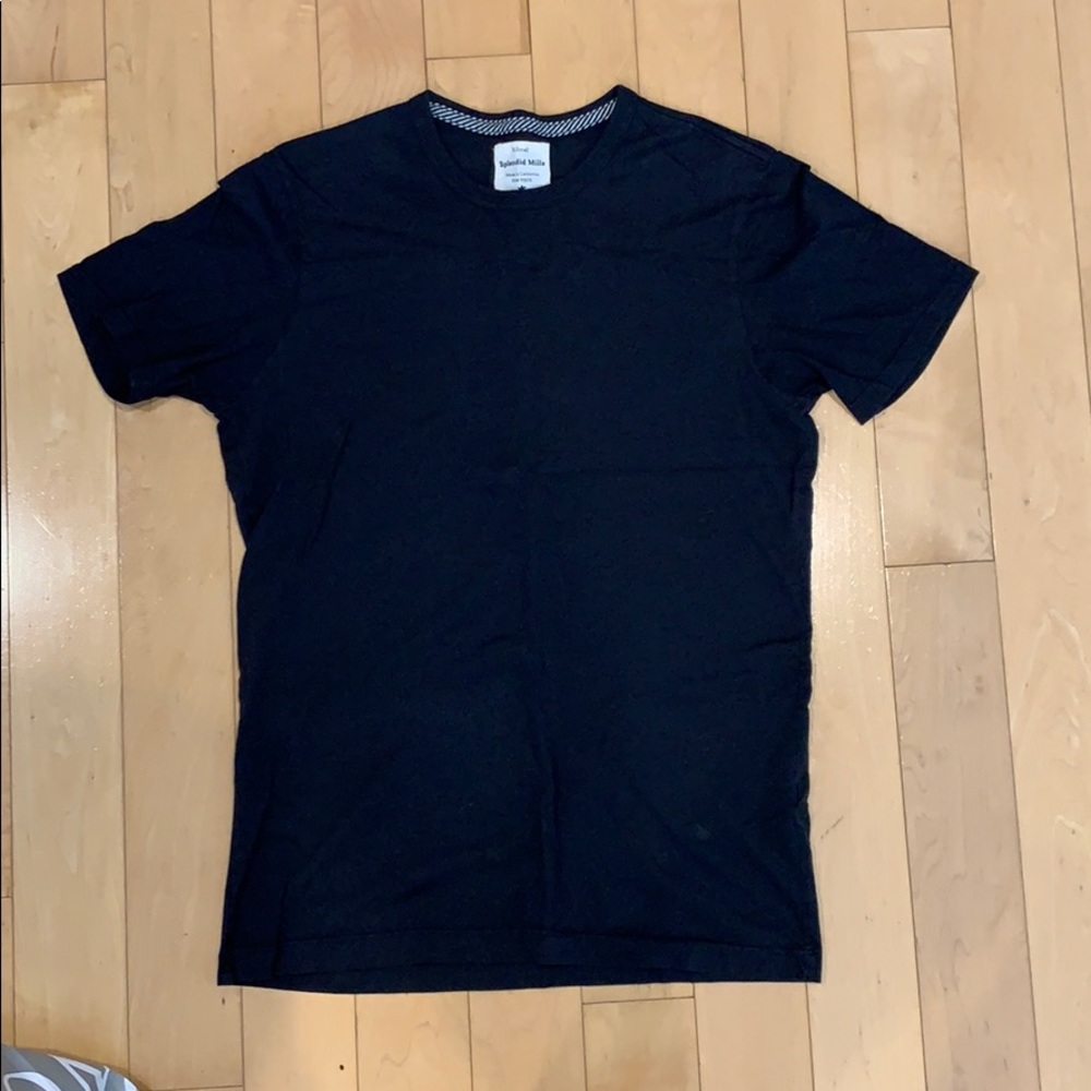 Men’s Splendid Plain Black T shirt